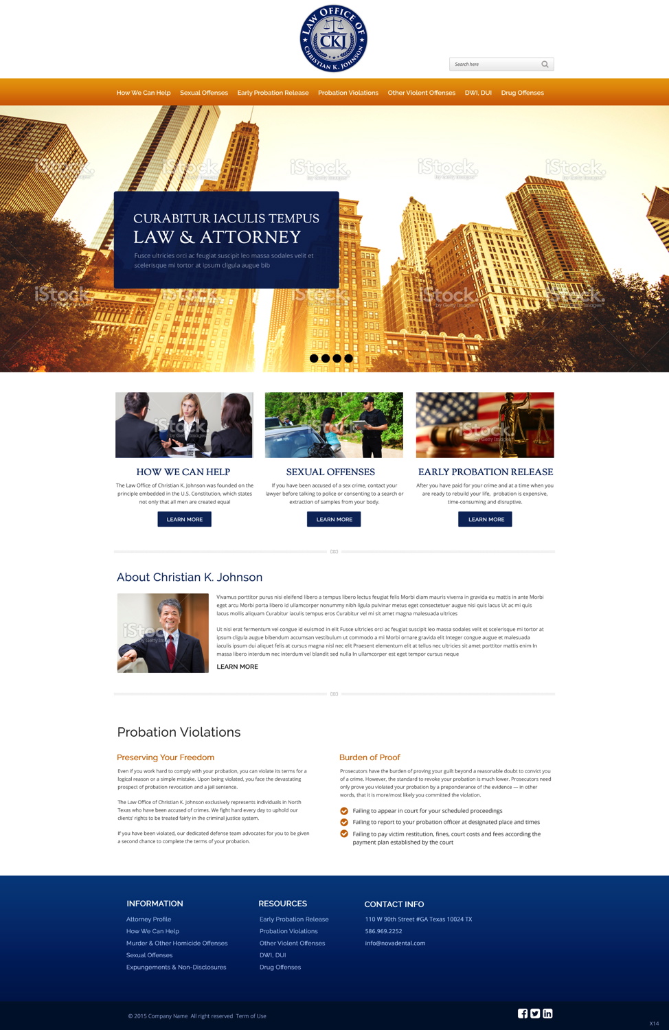 Web Design by pb for Law Office of Christian K. Johnson  | Design #5793924
