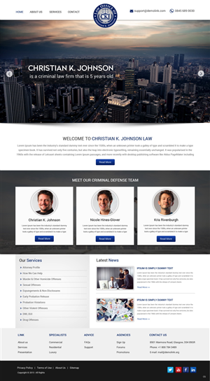 Web Design by pb for Law Office of Christian K. Johnson  | Design: #5793927
