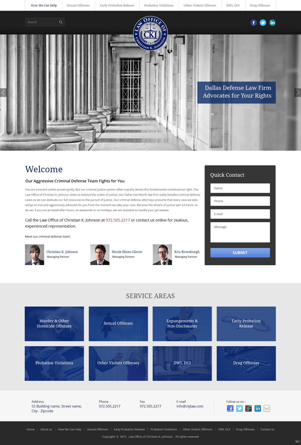 Web Design by pb for Law Office of Christian K. Johnson  | Design #5793929