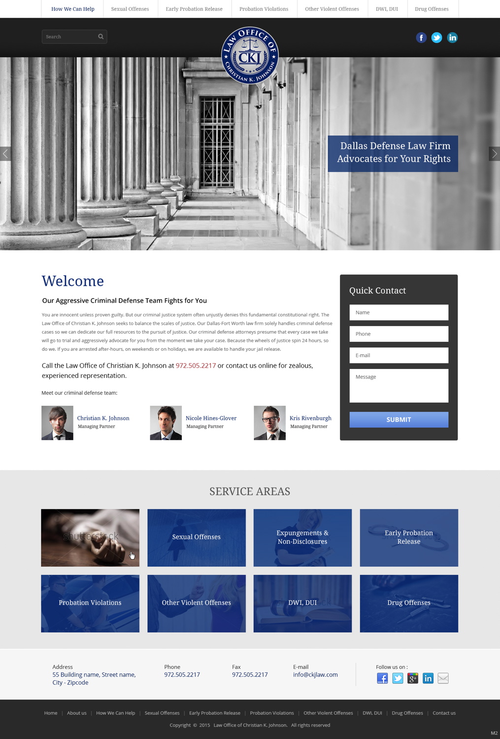 Web Design by pb for Law Office of Christian K. Johnson  | Design #5793931