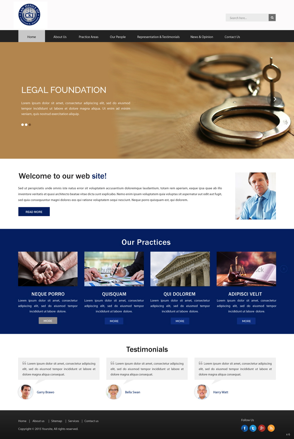 Web Design by pb for Law Office of Christian K. Johnson  | Design #5809148