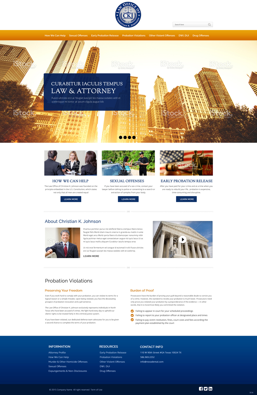 Web Design by pb for Law Office of Christian K. Johnson  | Design #5825513