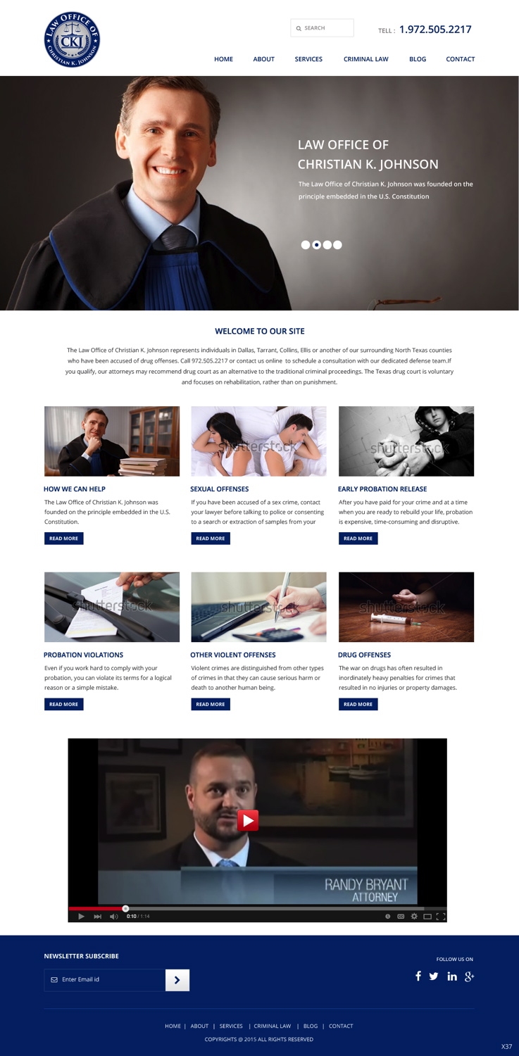 Web Design by pb for Law Office of Christian K. Johnson  | Design: #5833828
