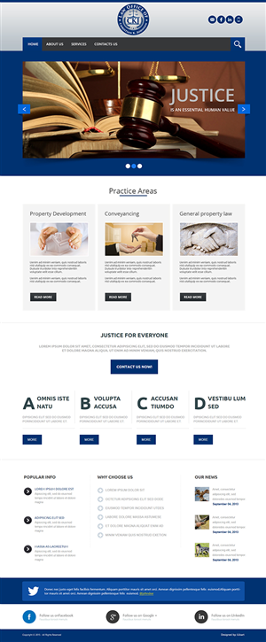 Web Design by iLibart for Law Office of Christian K. Johnson  | Design: #5791814