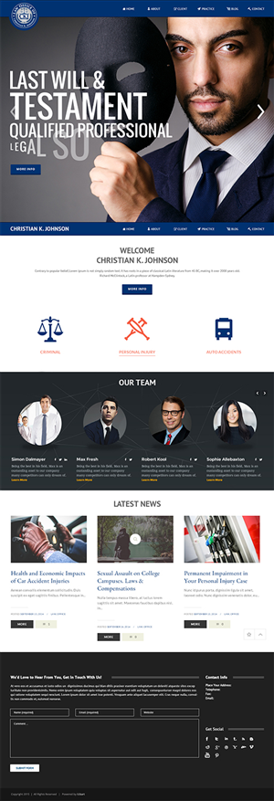 Web Design by iLibart for Law Office of Christian K. Johnson  | Design: #5792437
