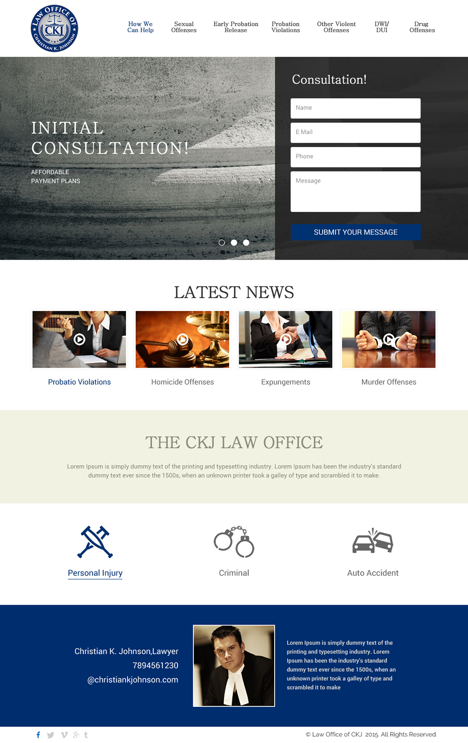 Diseño Web por rightway para Law Office of Christian K. Johnson  | Diseño #5804755