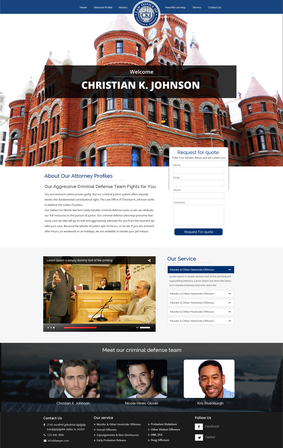 Web Design by Advent Innovative for Law Office of Christian K. Johnson  | Design #5812901