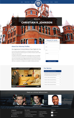 Web Design by Advent Innovative for Law Office of Christian K. Johnson  | Design: #5812901