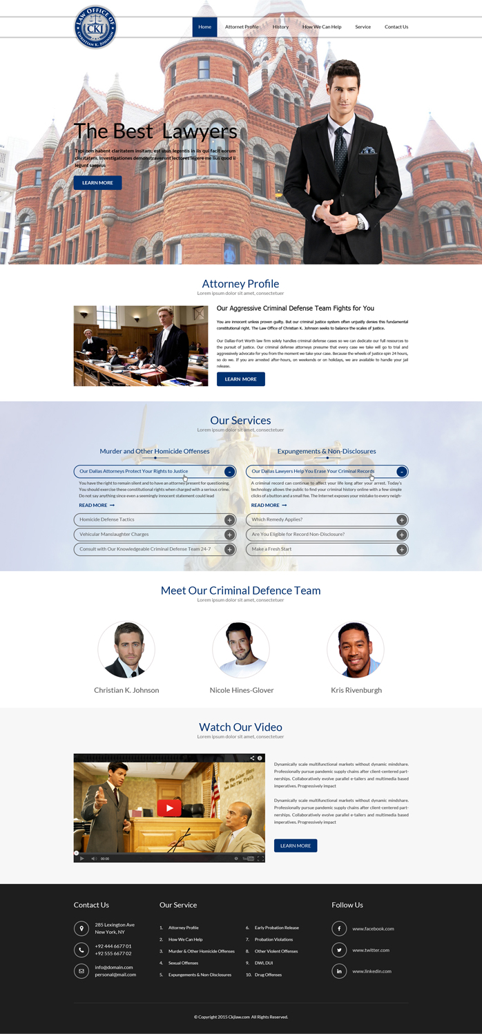 Web-Design von Advent Innovative für Law Office of Christian K. Johnson  | Design #5830247