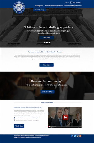 Diseño Web por Shabnum Khan para Law Office of Christian K. Johnson  | Diseño #5871352