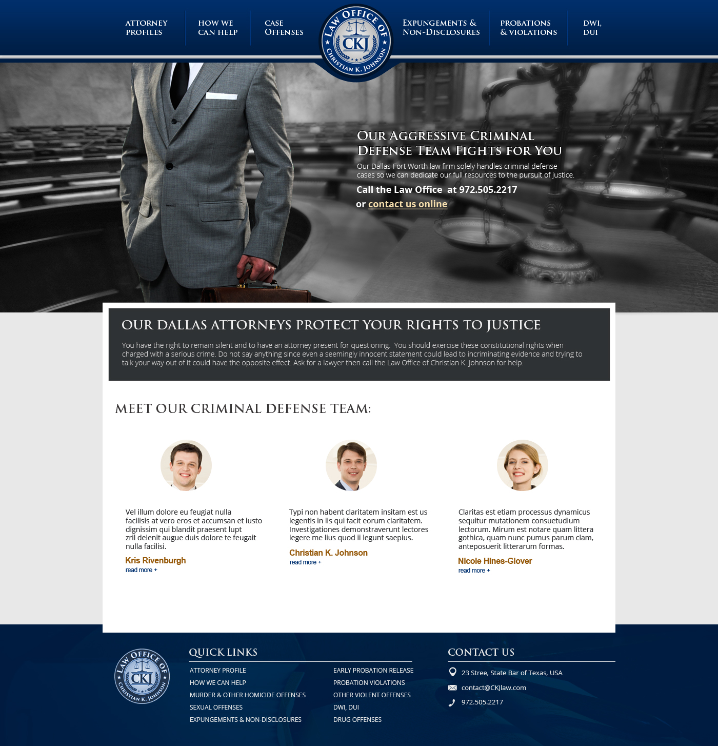 Web-Design von jeckx2 für Law Office of Christian K. Johnson  | Design #5812659