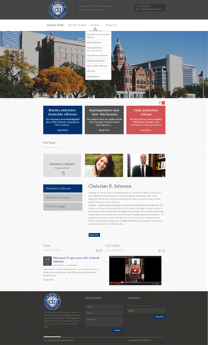 Diseño Web por Da Miracle para Law Office of Christian K. Johnson  | Diseño #5821686
