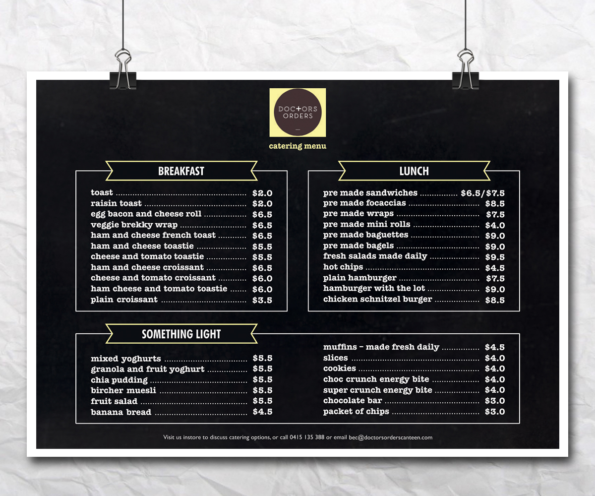 Menu Design by Danang Prastiawan for this project | Design #5789928