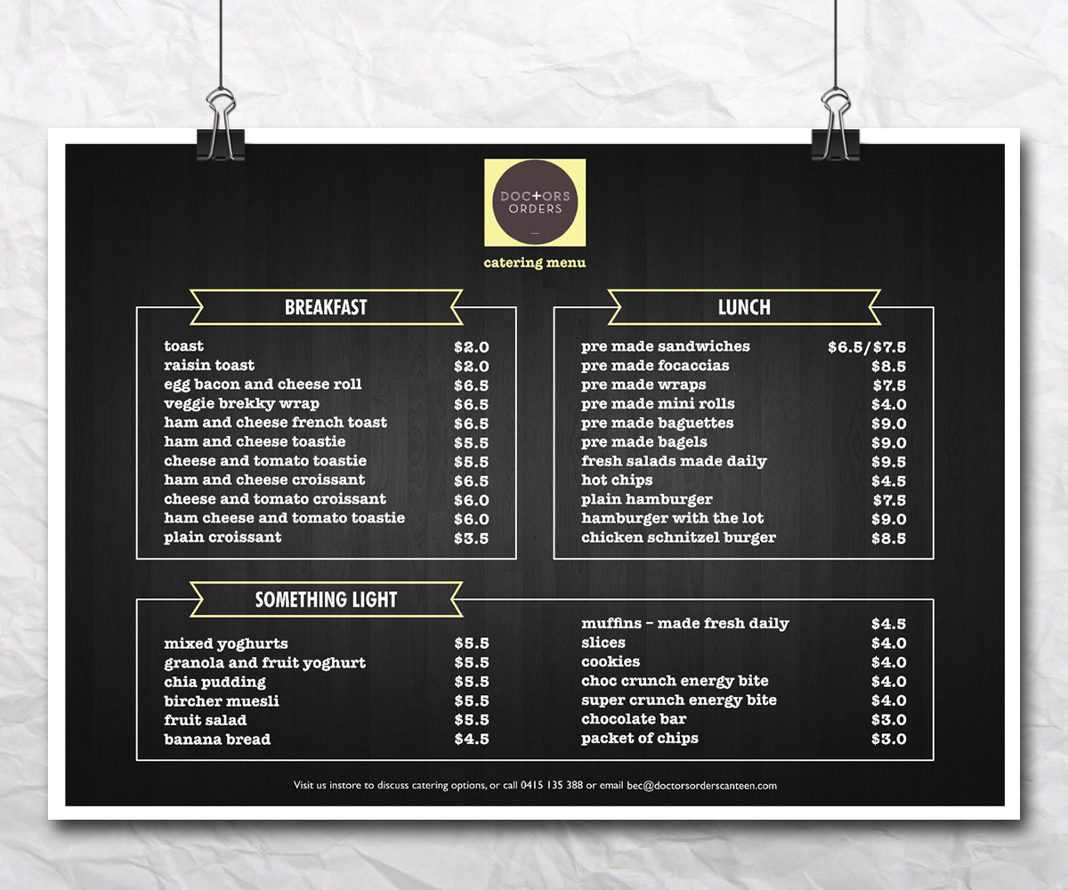 Menu Design by Danang Prastiawan for this project | Design #5789940