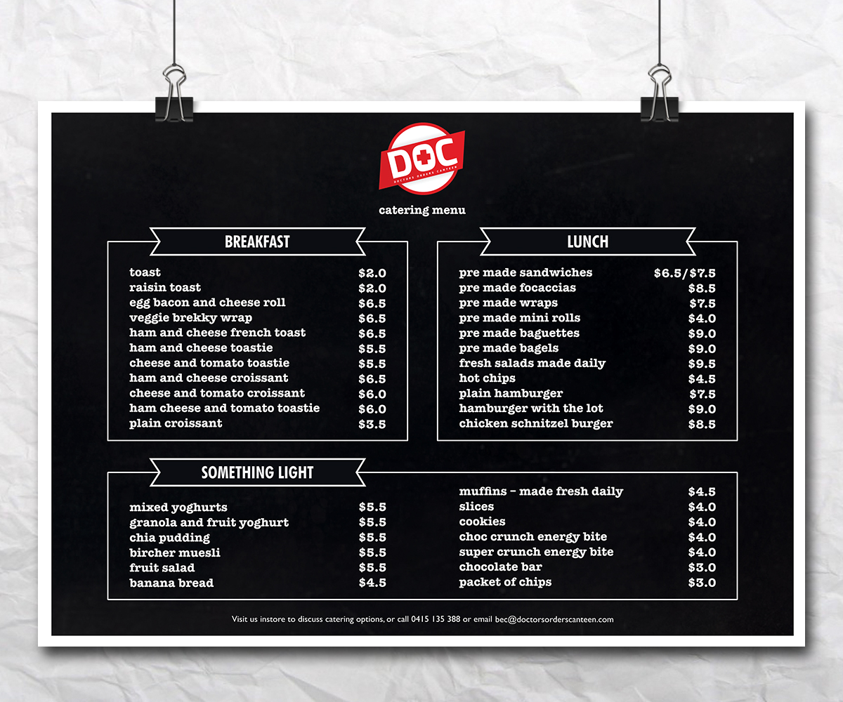 Menu Design by Danang Prastiawan for this project | Design #5798113