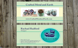 Business Card Design by Kat.Jur for Crafted Metal and Earth | Design: #1587629