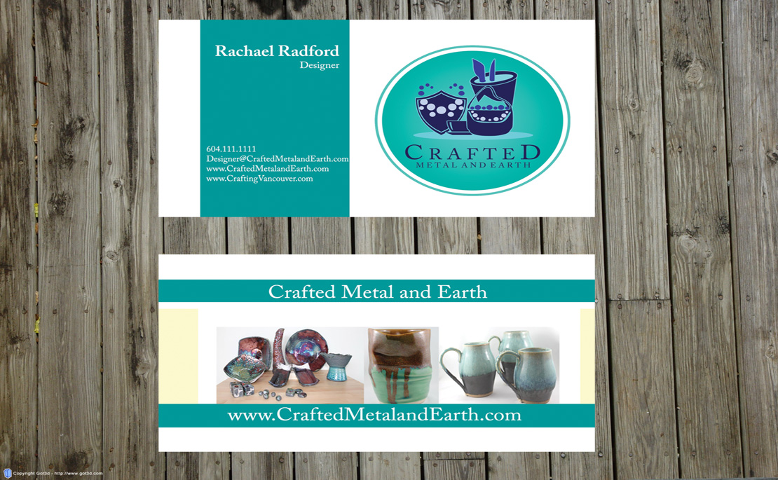 Business Card Design by Kat.Jur for Crafted Metal and Earth | Design #1587772