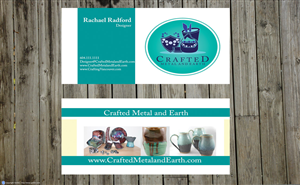 Business Card Design by Kat.Jur for Crafted Metal and Earth | Design: #1587772