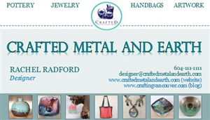 Business Card Design by MandyGraphics for Crafted Metal and Earth | Design: #1579641