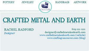 Business Card Design by MandyGraphics for Crafted Metal and Earth | Design: #1583733