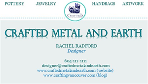 Business Card Design by MandyGraphics for Crafted Metal and Earth | Design: #1583735