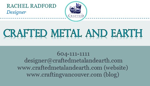 Business Card Design by MandyGraphics for Crafted Metal and Earth | Design #1583742