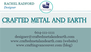Business Card Design by MandyGraphics for Crafted Metal and Earth | Design: #1583742