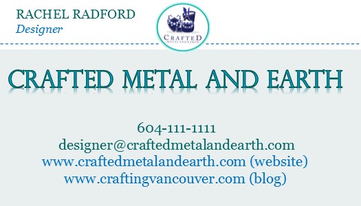 Business Card Design by MandyGraphics for Crafted Metal and Earth | Design #1583743