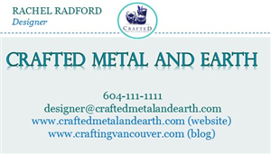 Business Card Design by MandyGraphics for Crafted Metal and Earth | Design: #1583743