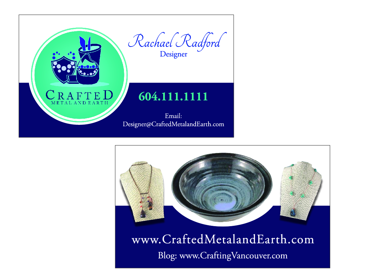 Visitenkarten-Design von Tammy Moore für Crafted Metal and Earth | Design #1600422