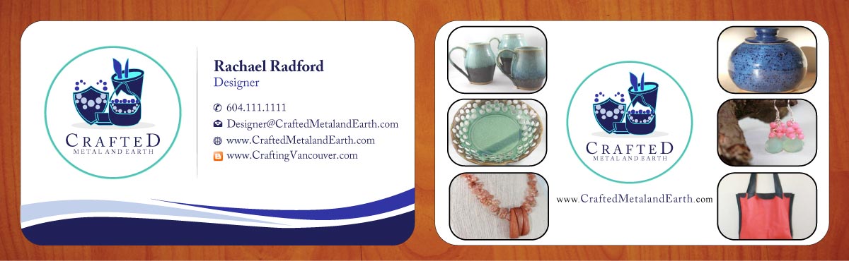 Business Card Design by Sbss for Crafted Metal and Earth | Design #1587095