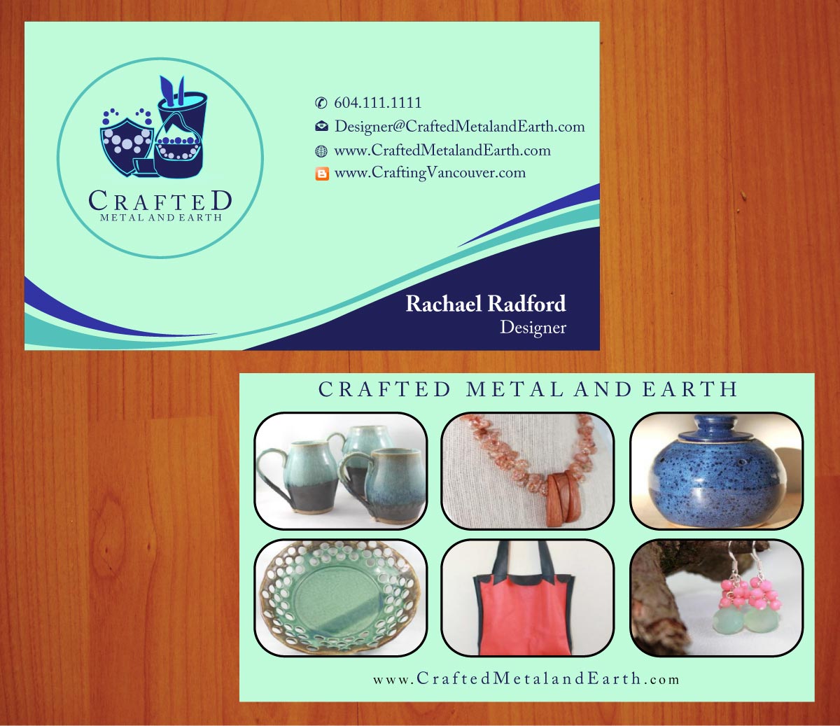 Business Card Design by Sbss for Crafted Metal and Earth | Design #1587097