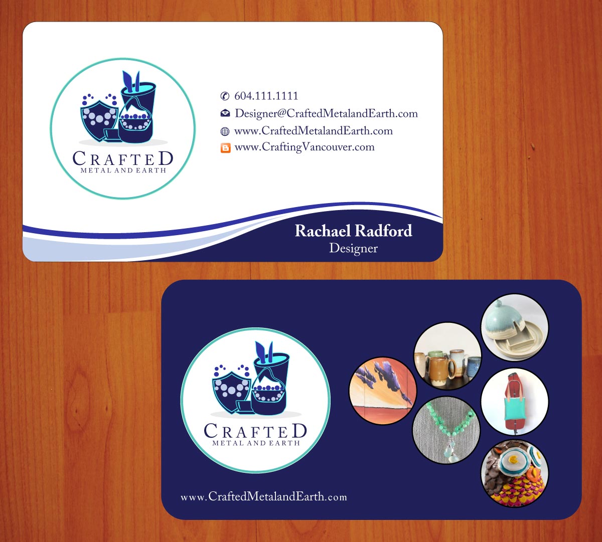 Business Card Design by Sbss for Crafted Metal and Earth | Design #1587189