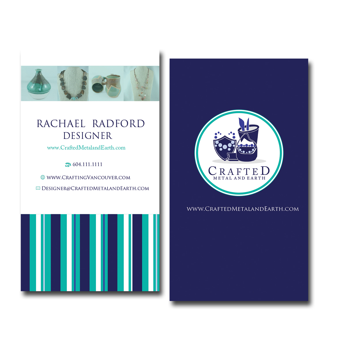 Business Card Design by IGlowCreationz for Crafted Metal and Earth | Design #1584079