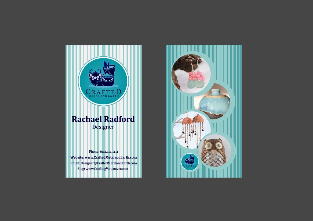 Business Card Design by G.Krastinkova for Crafted Metal and Earth | Design #1614260