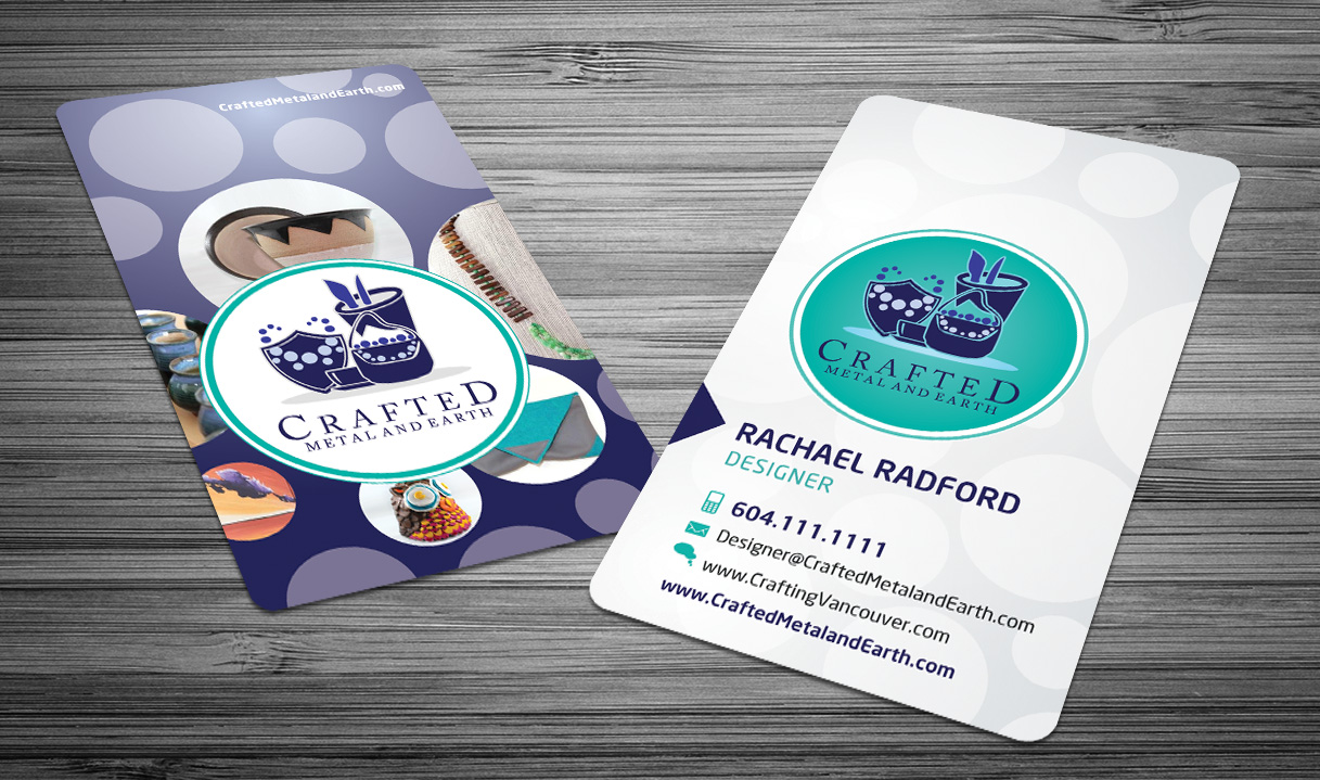Business Card Design by Cyanide Designz for Crafted Metal and Earth | Design #1578243