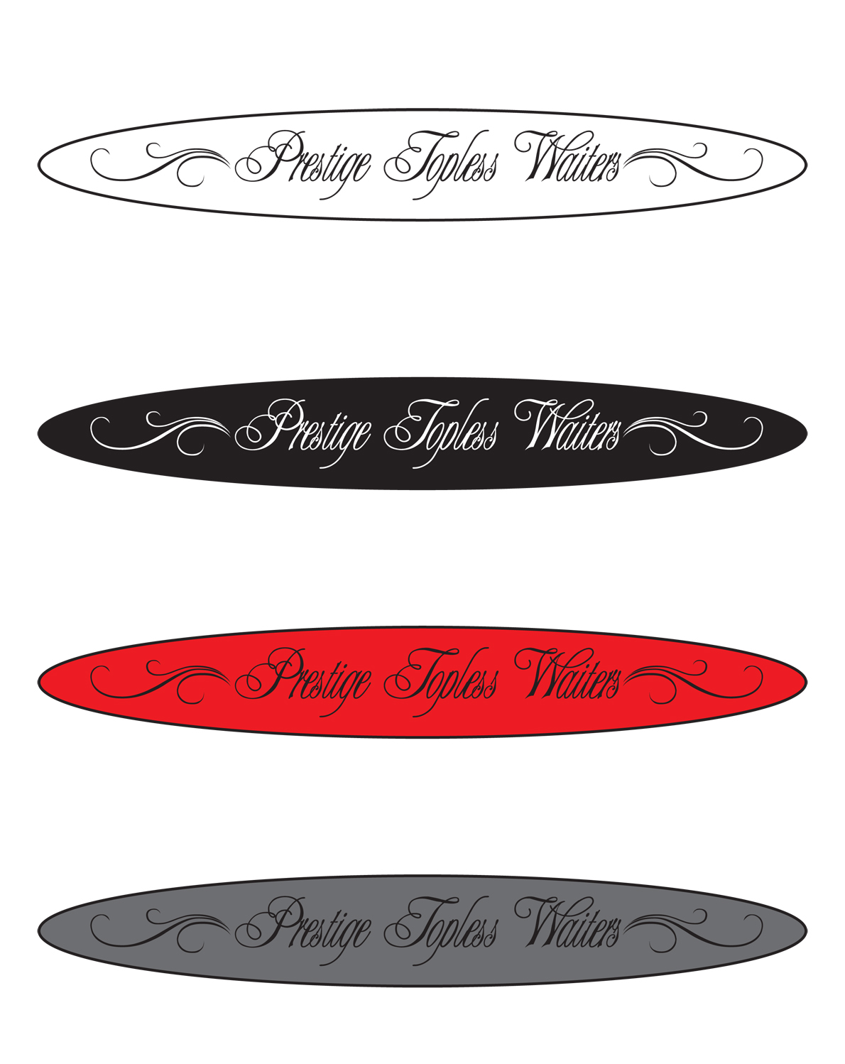 Logo Design by Silvia Lucia for Prestige Topless Waiters | Design #1614879