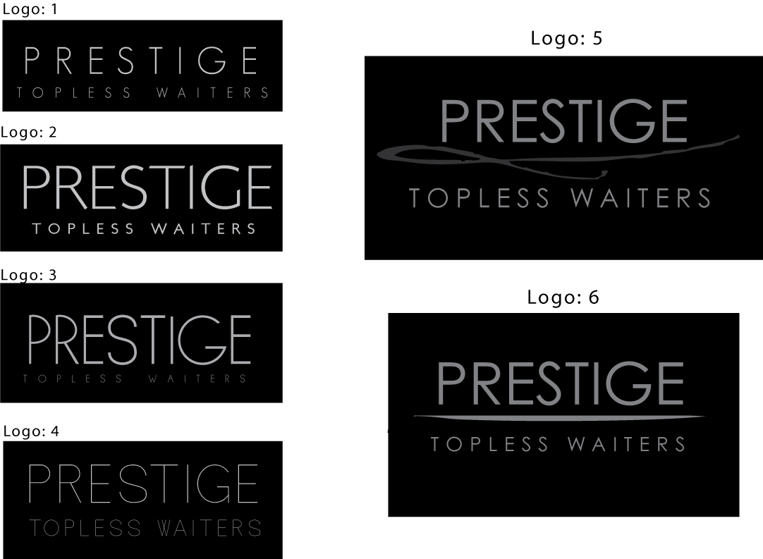 Logo Design by Natale Designs for Prestige Topless Waiters | Design #1578976