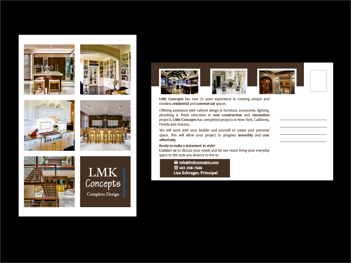 Postcard Design by raluca.b for lmk concepts | Design #5823055
