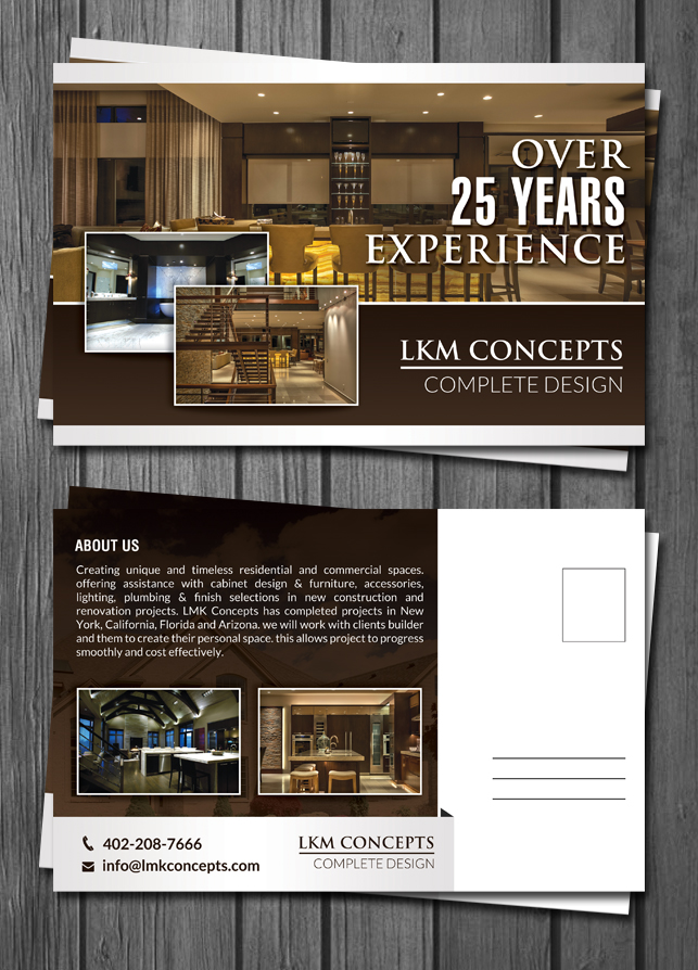 Design de Carte Postale par debdesign pour lmk concepts | Design #5837516