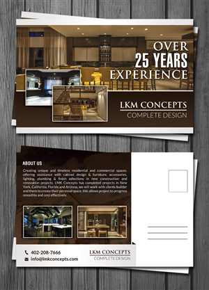 Postkarten-Design von debdesign für lmk concepts | Design #5837516