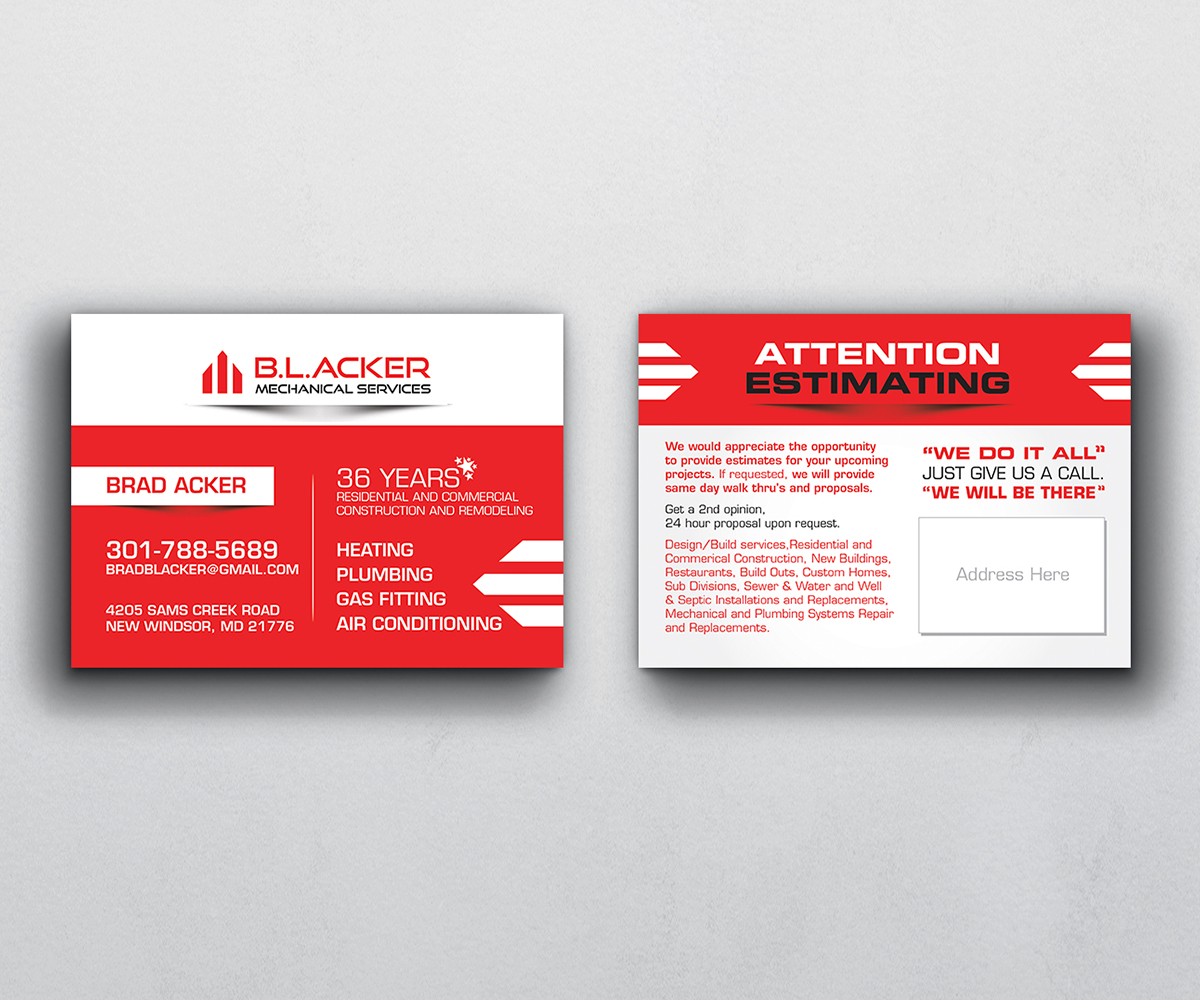 Postcard Design by KreativeDesk for b.l. acker | Design #5838490