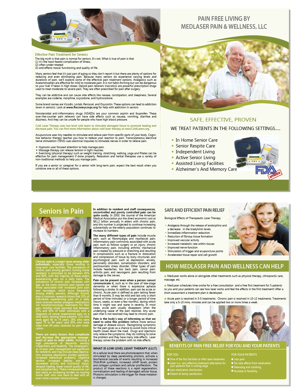 Diseño de Flyer por alex989 para MedLaser Pain and Wellness, LLC | Diseño #5857356