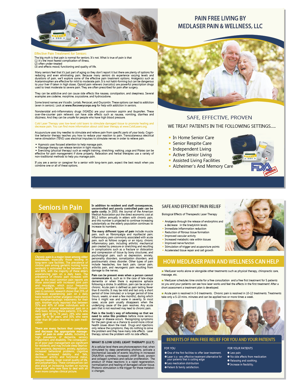 Flyer Design by alex989 for MedLaser Pain and Wellness, LLC | Design #5857415