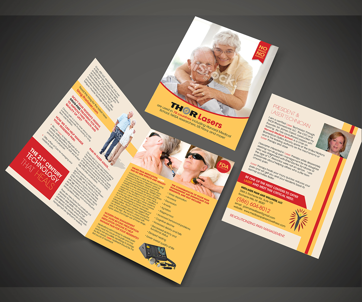 Diseño de Flyer por KreativeDesk para MedLaser Pain and Wellness, LLC | Diseño #5882364
