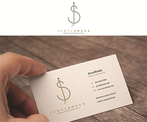 JewelSouls (Jewelry for the heart & soul) try it with or without tag line and try tag line in italics.                                               | Logo and Business Card Design by ChicD