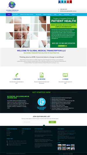 Global Medical Transcription Website | Web Design by Expert Designer