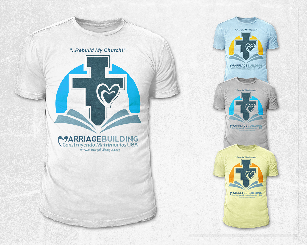 T-Shirt-Design von Rockalight für MarriageBuilding USA | Design #5820485