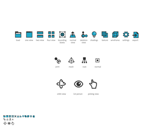 Icon Set for 3D Viewer Application
