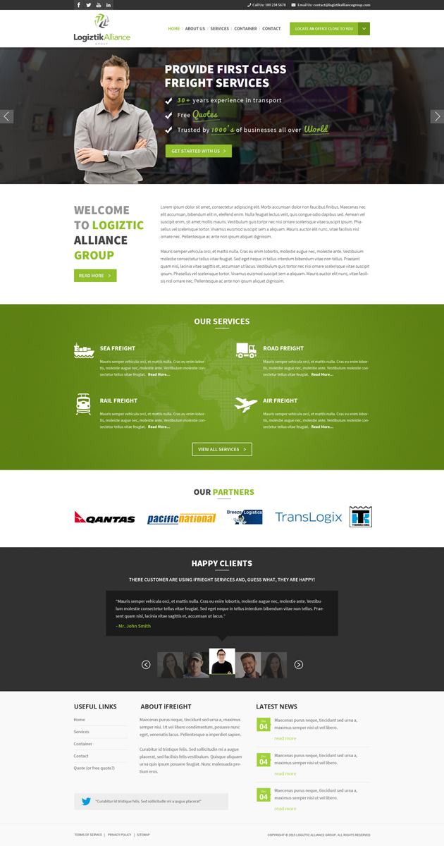 Web Design by Hashim Creetto for Logiztik Alliance Group | Design #5842437